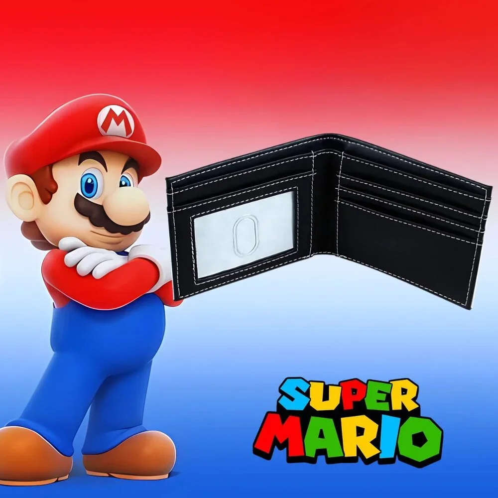 NEW SUPER MARIO ORIGINAL WALLET GAME‎ CARTRIDGE BIFOLD UNISEX MENS WOMEN KIDS
